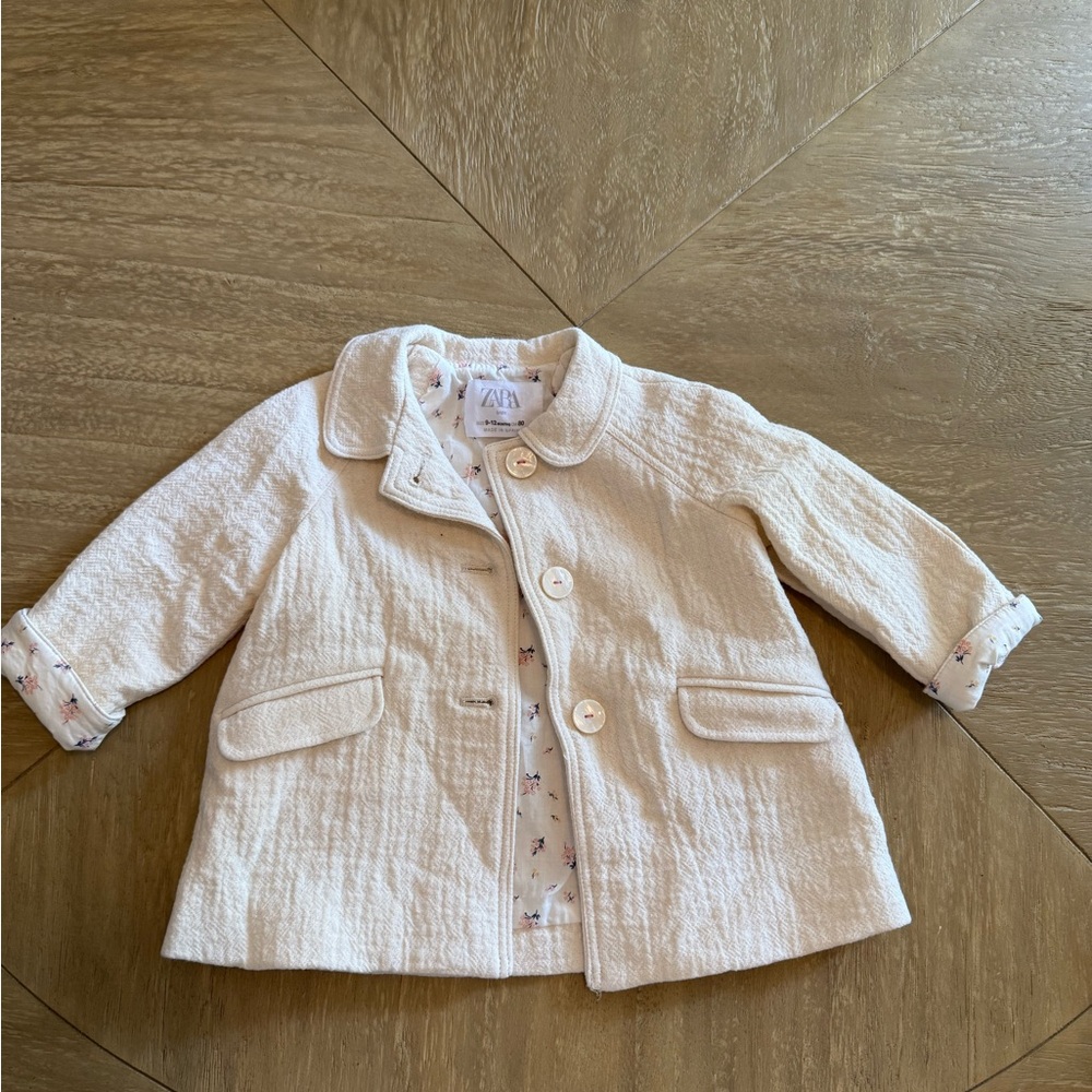 Zara Kids Cream Pea Coat